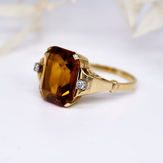 OH ALINA. 14K - Citrin - Diamant